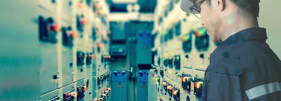 Control panel switchgear close-up - Indus Automation